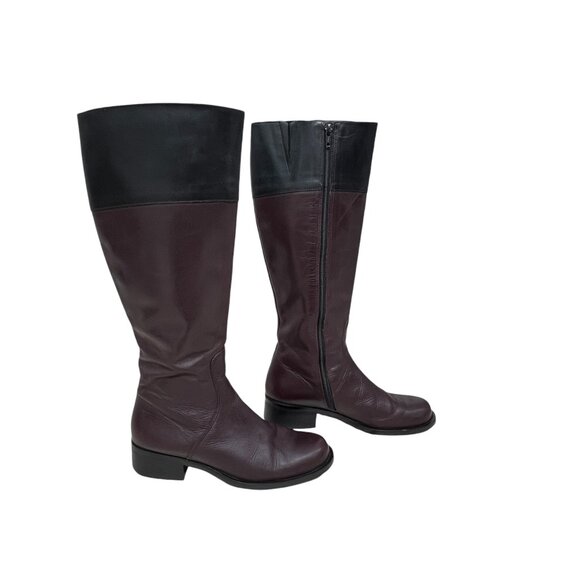 Talbots Shoes - Talbots Leather Two Tone Knee High Riding Boots women's size 7.5